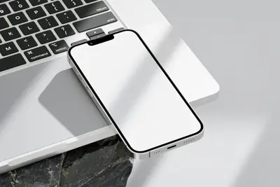 office laptop mockup template