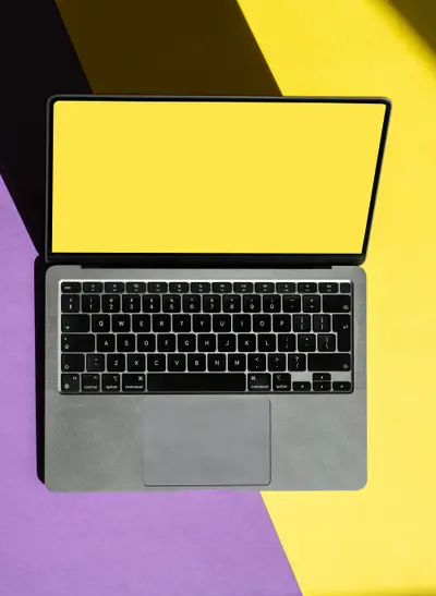 office laptop mockup template