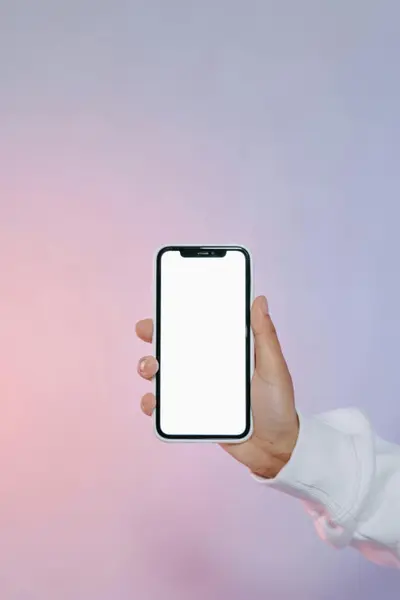 hand-held phone mockup template