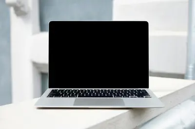 cafe laptop mockup template