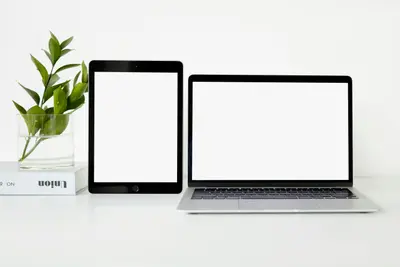 desk tablet mockup template